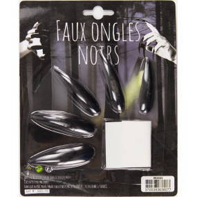 FAUX ONGLES NOIRS X 10