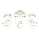 SET DE 6 DECORATIONS BABY LICORNE POUR GATEAUX