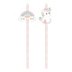 SET 10 PAILLES ROSES BABY LICORNE