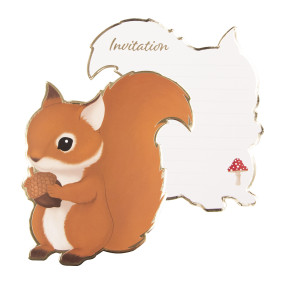 SET DE 8 INVITATIONS WOODLAND