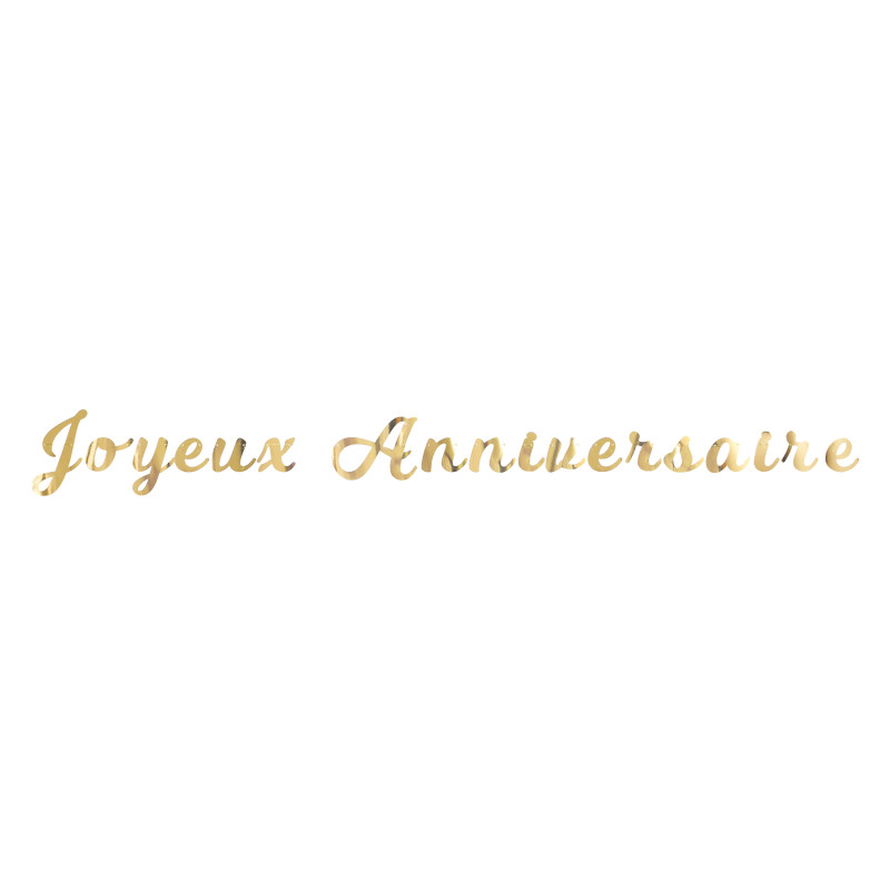 GUIRLANDE LETTRES JOYEUX ANNIVERSAIRE OR