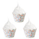 CUPCAKE WRAPPERS FLEURS ET OR X 6