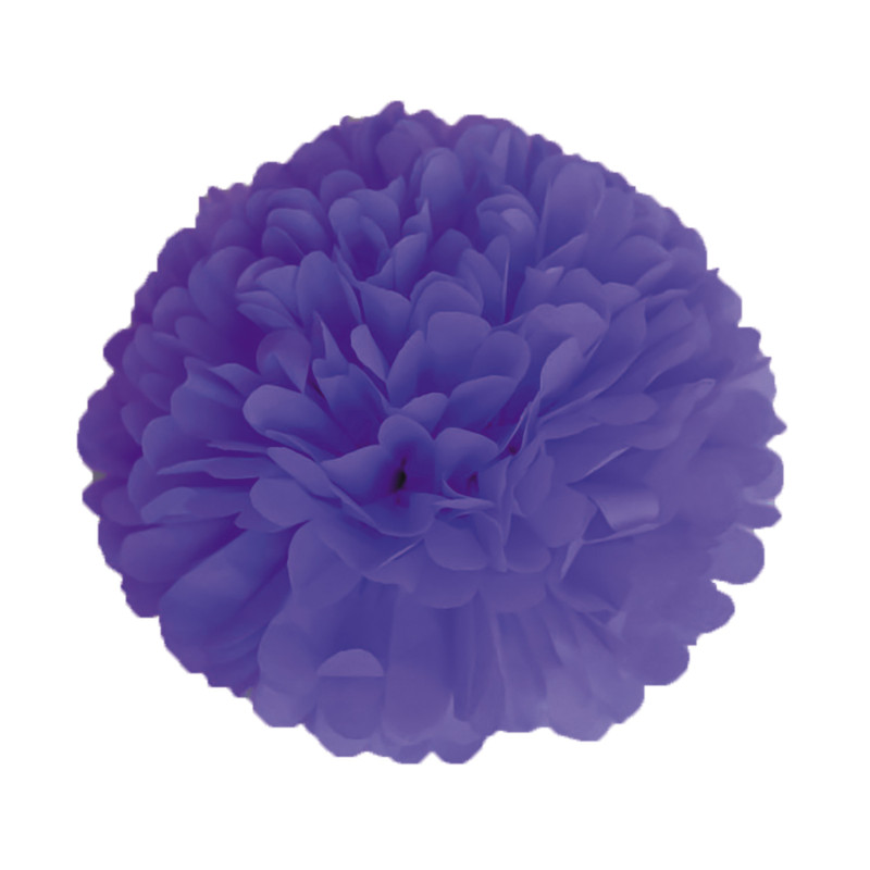 POMPON SATIN 15CM VIOLET