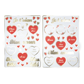 STICKERS COEURS X 60PCS