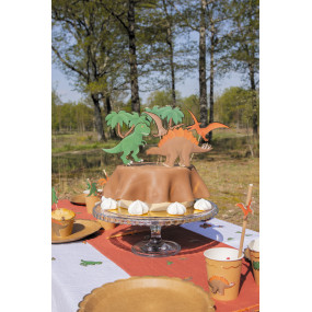 SET DE 6 DECORATIONS DINO POUR GATEAUX