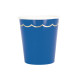 GOBELETS FESTONNES 200ML BLEU MAJORELLE ET OR X 8