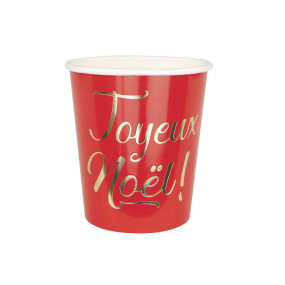 GOBELETS 200ML ROUGES ET OR...