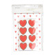 POCHETTES PAPIER PETITS COEURS ROUGES X 8PCS