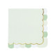 SERVIETTES FESTONNEES 33X33CM VERT PASTEL X16