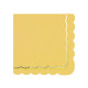 SERVIETTES FESTONNEES 33X33CM JAUNE CURRY ET OR X 16