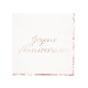 SERVIETTES 33X33CM JOYEUX ANNIVERSAIRE ROSE GOLD X 16