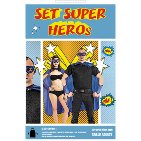 SET SUPER HEROS BLEU 3 PCS