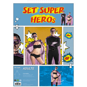SET SUPER HEROS VIOLET 3PCS