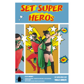 SET SUPER HEROS VERT 3PCS