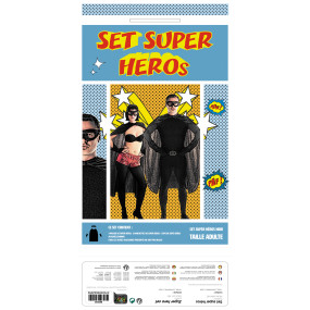SET SUPER HEROS NOIR 3 PCS