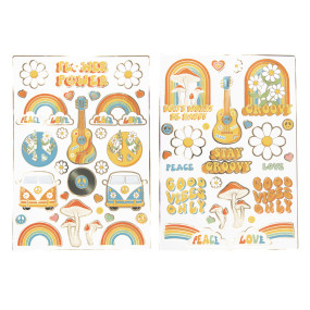 STICKERS HIPPY PARTY X 55 PCS