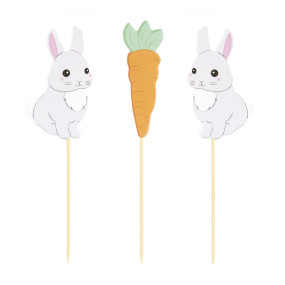 SET DE 3 CAKE TOPPERS LAPINOU