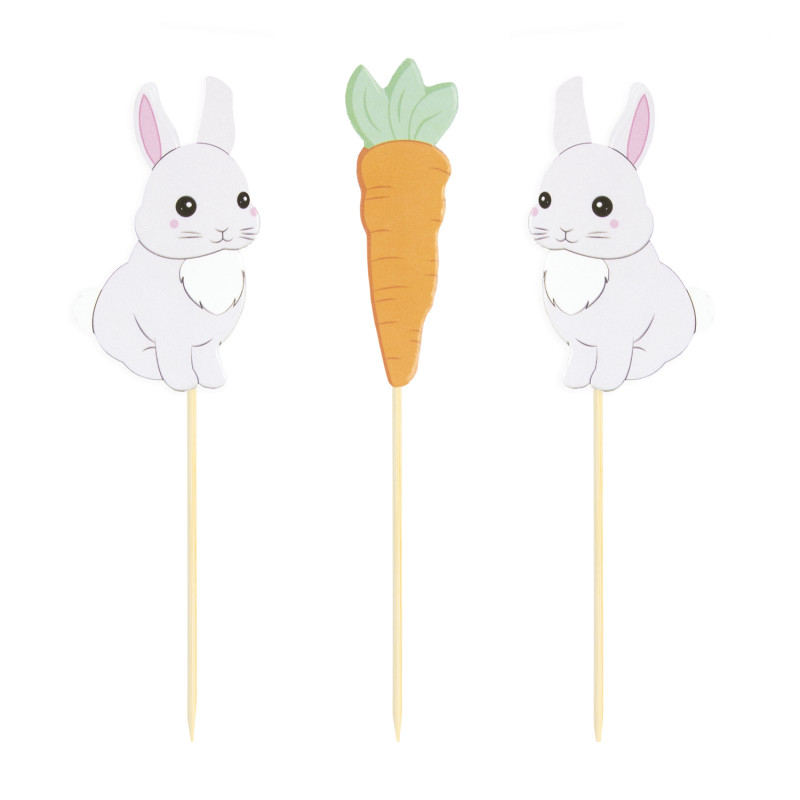 SET DE 3 CAKE TOPPERS LAPINOU