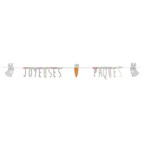 GUIRLANDE LETTRES JOYEUSES PAQUES LAPINOU 1.80M