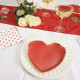 ASSIETTES COEUR ROUGE ET OR 19CM  X 8