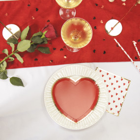 CONFETTIS DE TABLE COEURS ROUGES