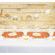 CHEMIN DE TABLE VOILE DE COTON ORANGE BRULEE 300X30CM