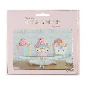 CUPCAKE WRAPPERS BABY LICORNE X 6