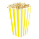 BOITES A POP-CORN JAUNE BLANC ET OR X 8