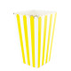 BOITES A POP-CORN JAUNE BLANC ET OR X 8