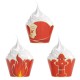 CUPCAKE WRAPPERS POMPIERS X 6