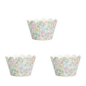 CUPCAKE WRAPPERS SHABBY X 6