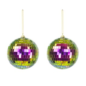 3330910i - 2 boules-disco-irisée-10cm