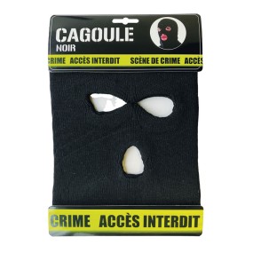 873215 - packaging de cagoule noire en polyester maille épaisse