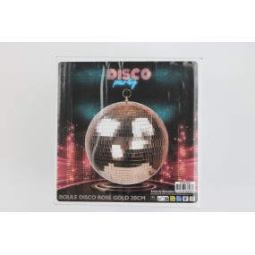 BOULE DISCO ROSE GOLD 20CM