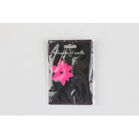 BOUCLES D'OREILLES NEON STAR X2 ROSE
