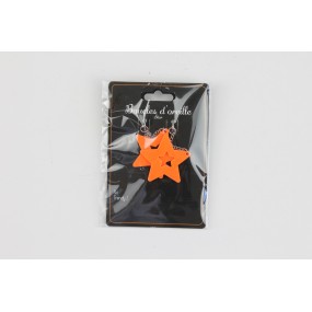 BOUCLES D'OREILLES NEON STAR X2 ORANGE