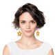 BOUCLES D'OREILLES NEON STAR X2 ORANGE