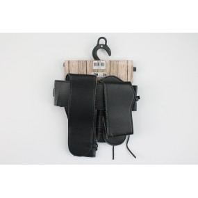 DOUBLE HOLSTER SIMILI CUIR NOIR ADULTE