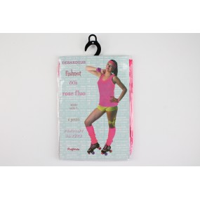 DEBARDEUR FISHNET 80'S ROSE FLUO TAILLE L