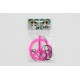 PENDENTIF HIPPIE ROSE FLUO 8.5 CM