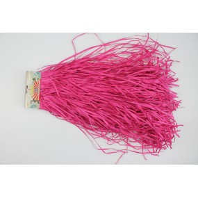 JUPE HAWAI RAFFIA ROSE 60CM