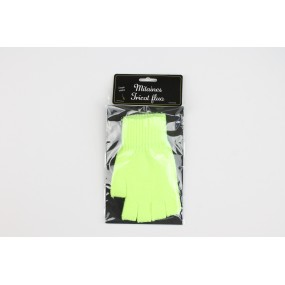 MITAINES TRICOT JAUNE FLUO