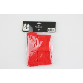 SET BANDEAU ET POIGNETS EPONGE ROUGE