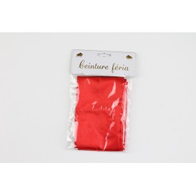 CEINTURE FERIA SATIN ROUGE