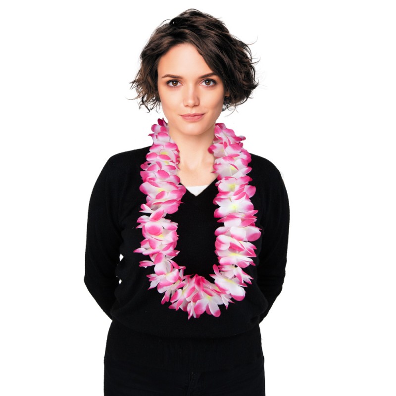 3332002 collier Hawaï vahine rose