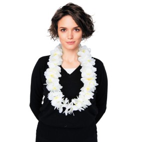 3332001 collier Hawaï vahiné blanc