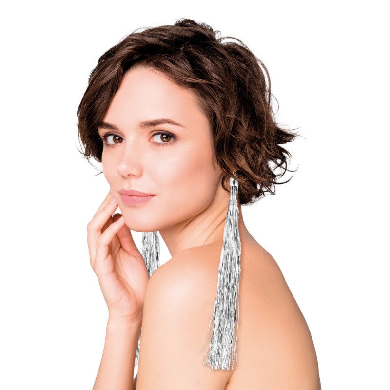 BOUCLE D'OREILLE LAMETTA X2 SILVER