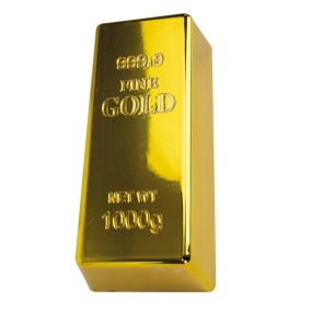 91253 lingot d'or factice en plastique