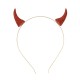 SERRE TÊTE CORNE DIABLE ROUGE GLITTER