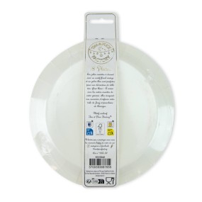 ASSIETTES A DESSERT FESTONNEES FLEUR BLEUE 18CM X 8